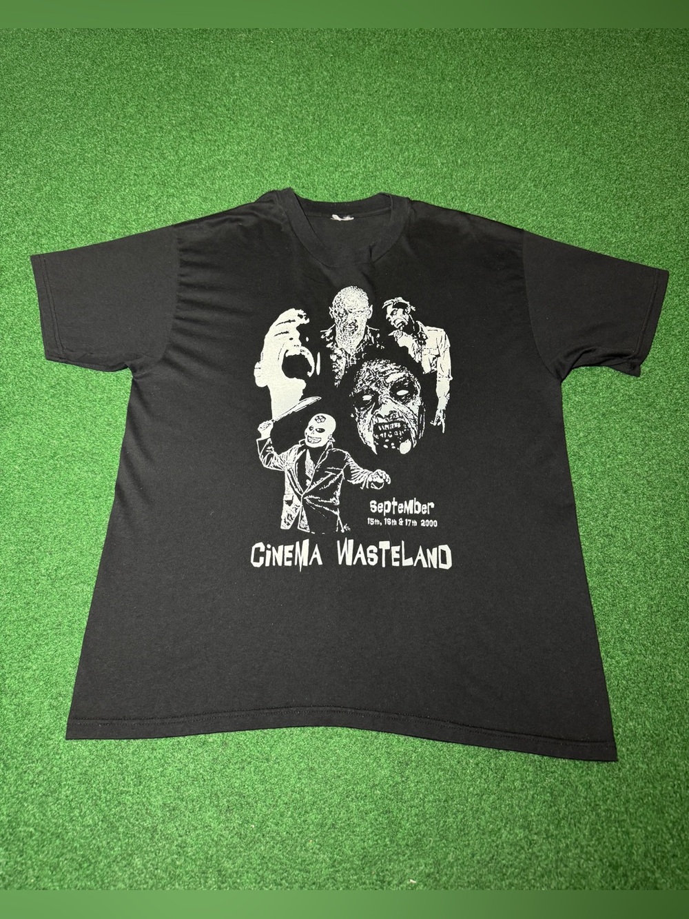 Cinema Wasteland Horror T Shirt Vintage Y2K 90s Gore Zombie Shirt Large